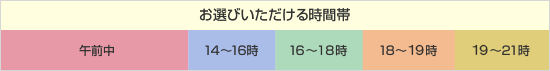 お選びいただける時間帯