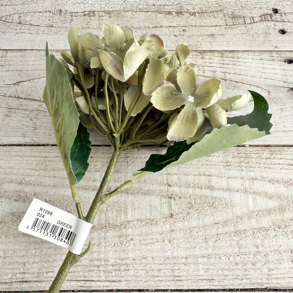 【造花】R1099 ソフトハイドレンジア#024 グリーン/66-308403-0