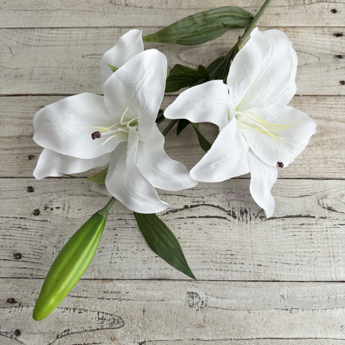 【造花】V22016 カサブランカリリー #001 ホワイト/66-817536-0