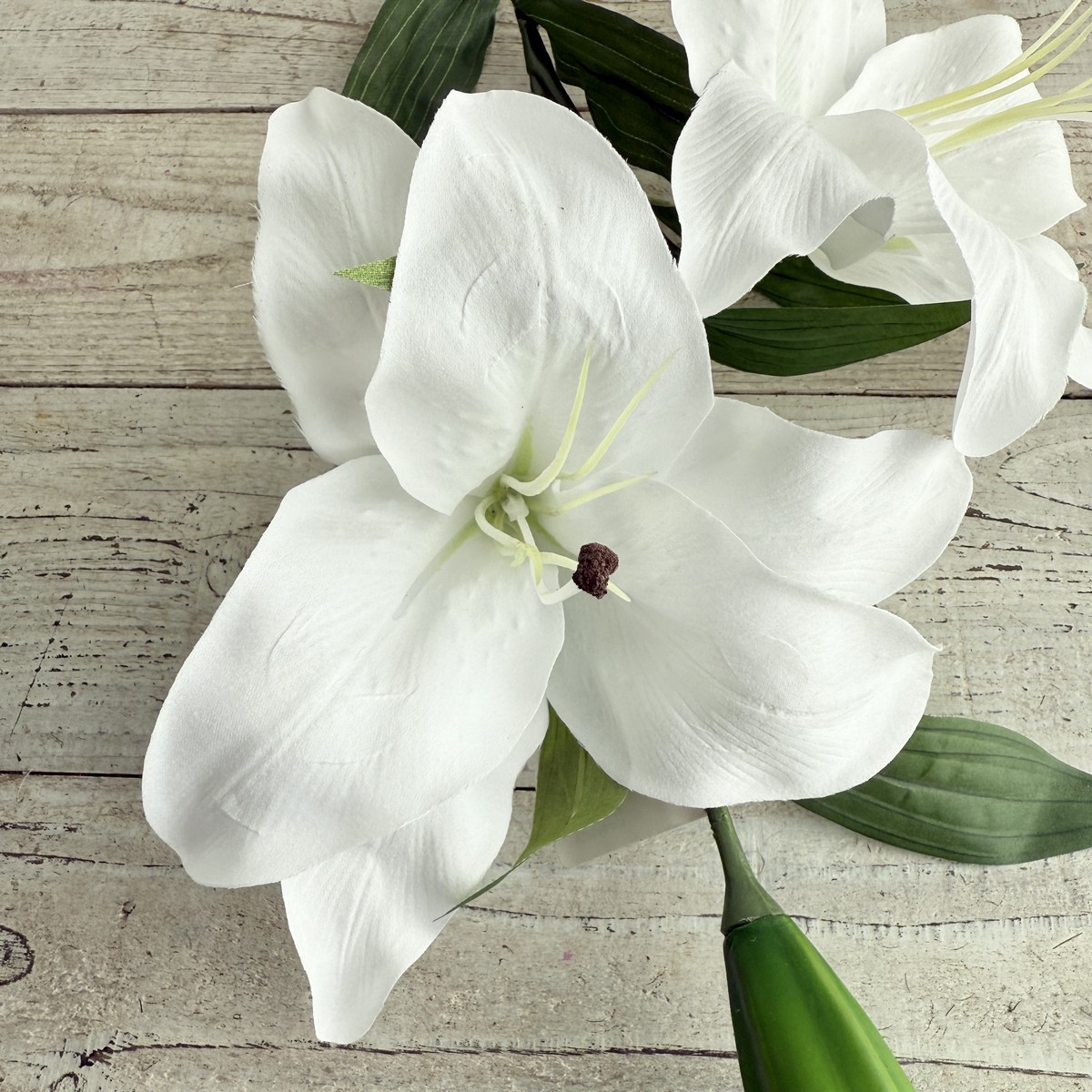 【造花】V22016 カサブランカリリー #001 ホワイト/66-817536-0