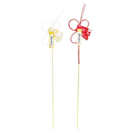 松村工芸/謹賀新年水引結びピック (2シュx3ホン)/25-3197-0