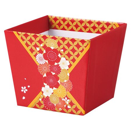 特価◎松村工芸/デザインBOXポット2.5号 シッポウ アカ/162-1280-81