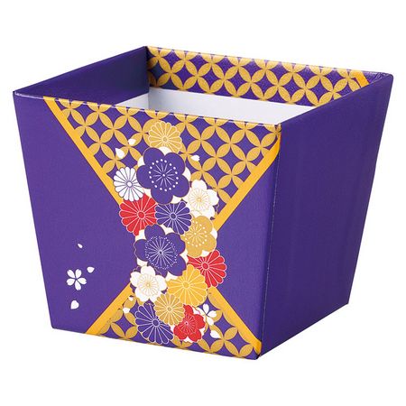 松村工芸/デザインBOXポット2.5号 シッポウ ムラサキ/162-1280-83