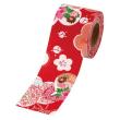 松村工芸/ちりめん梅花リボン アカ/25-3289-8