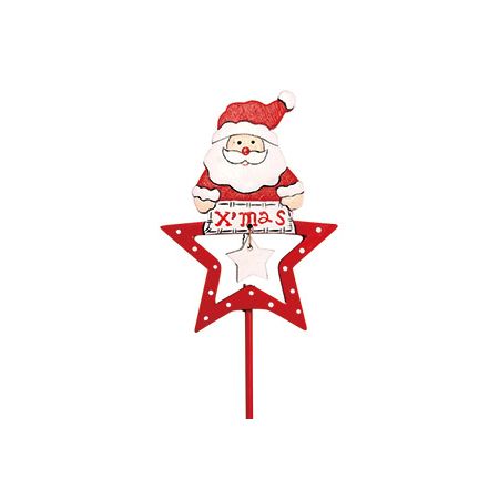 特価◎クリスマスタイムピック サンタ 6ホン/25-3314-1