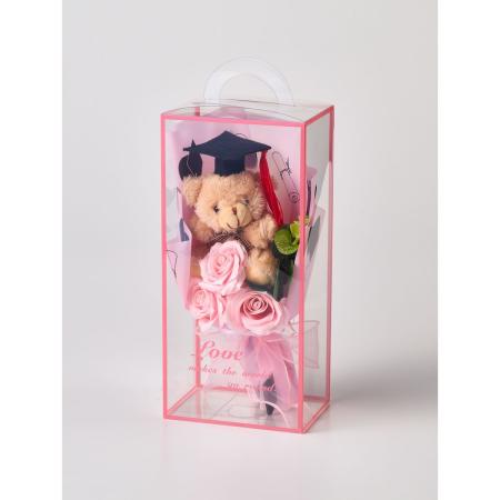 特価◎松村工芸/卒業ベアソープブーケ ピンク