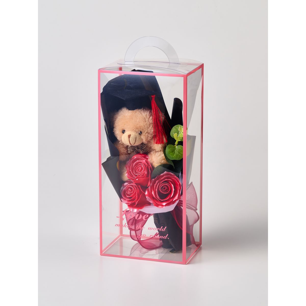 特価◎松村工芸/卒業ベアソープブーケ レッド