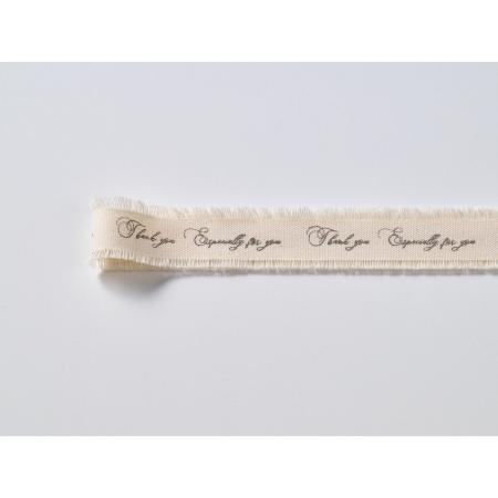 松村工芸/エスペシャリーコットン オフホワイト/グレーモジ 24x10