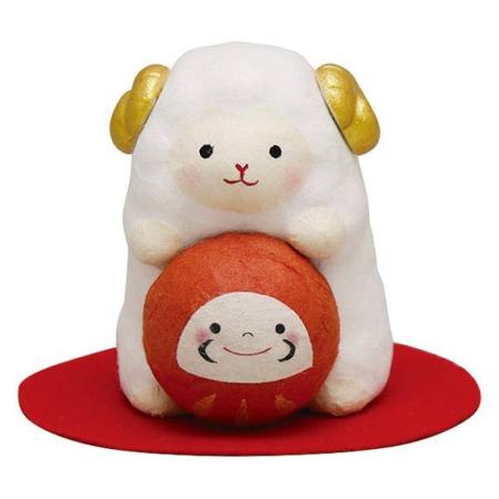 特価◎松村工芸/ちぎり和紙　未とだるま/25-3354-0