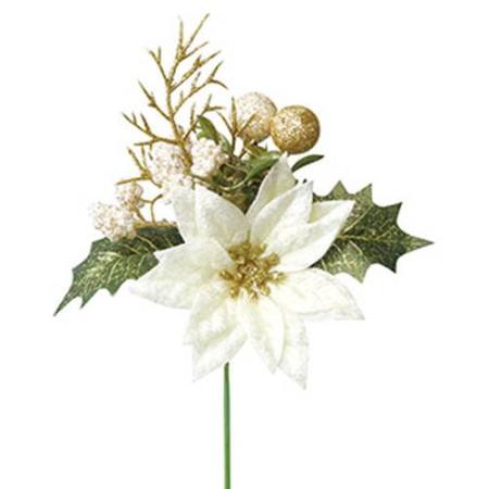 【造花】松村工芸/ポインセチアベリーピック/25-3336-13