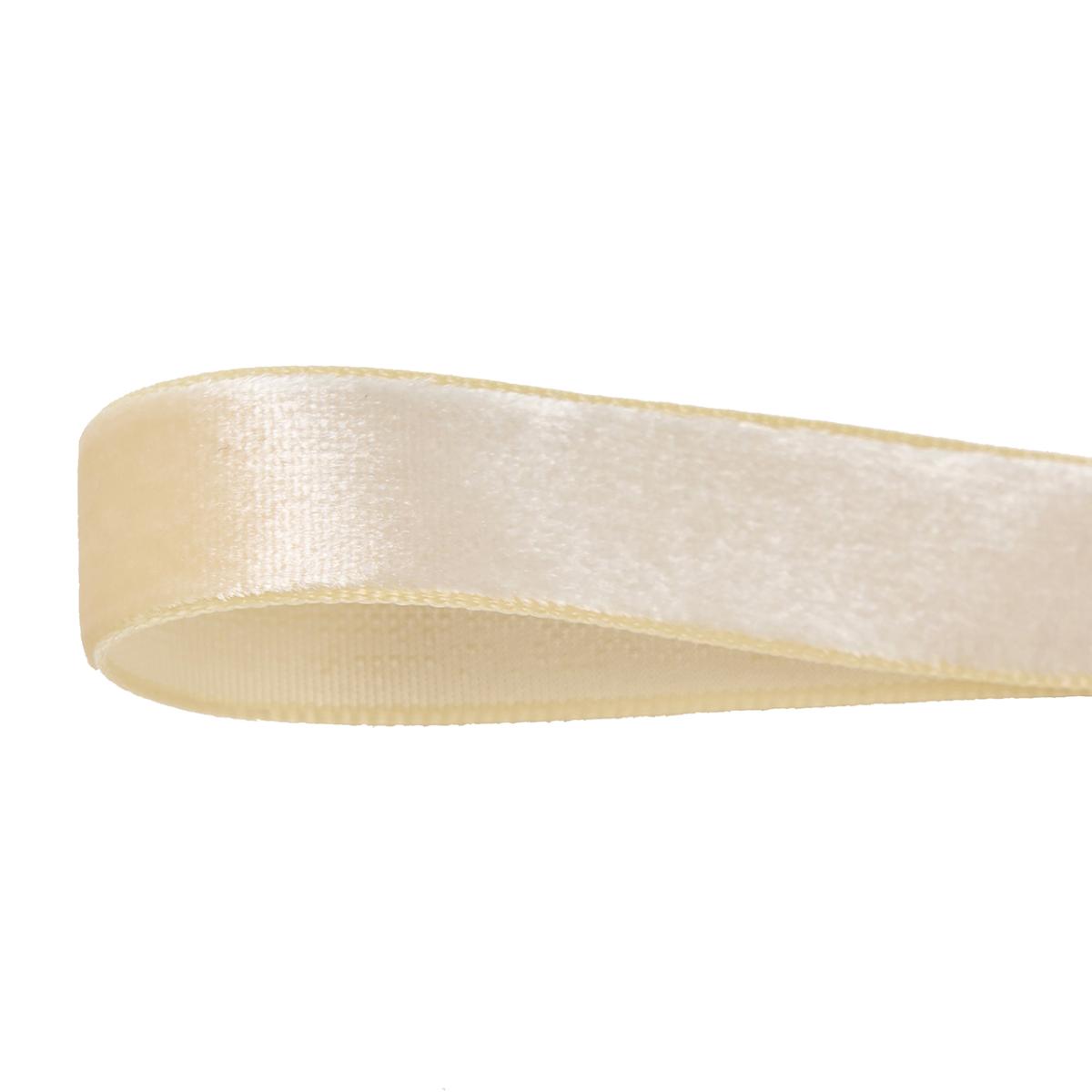 特価◎木馬リボン/ベルベットリボン12mm #12 アイボリー 5m/RM260012-012
