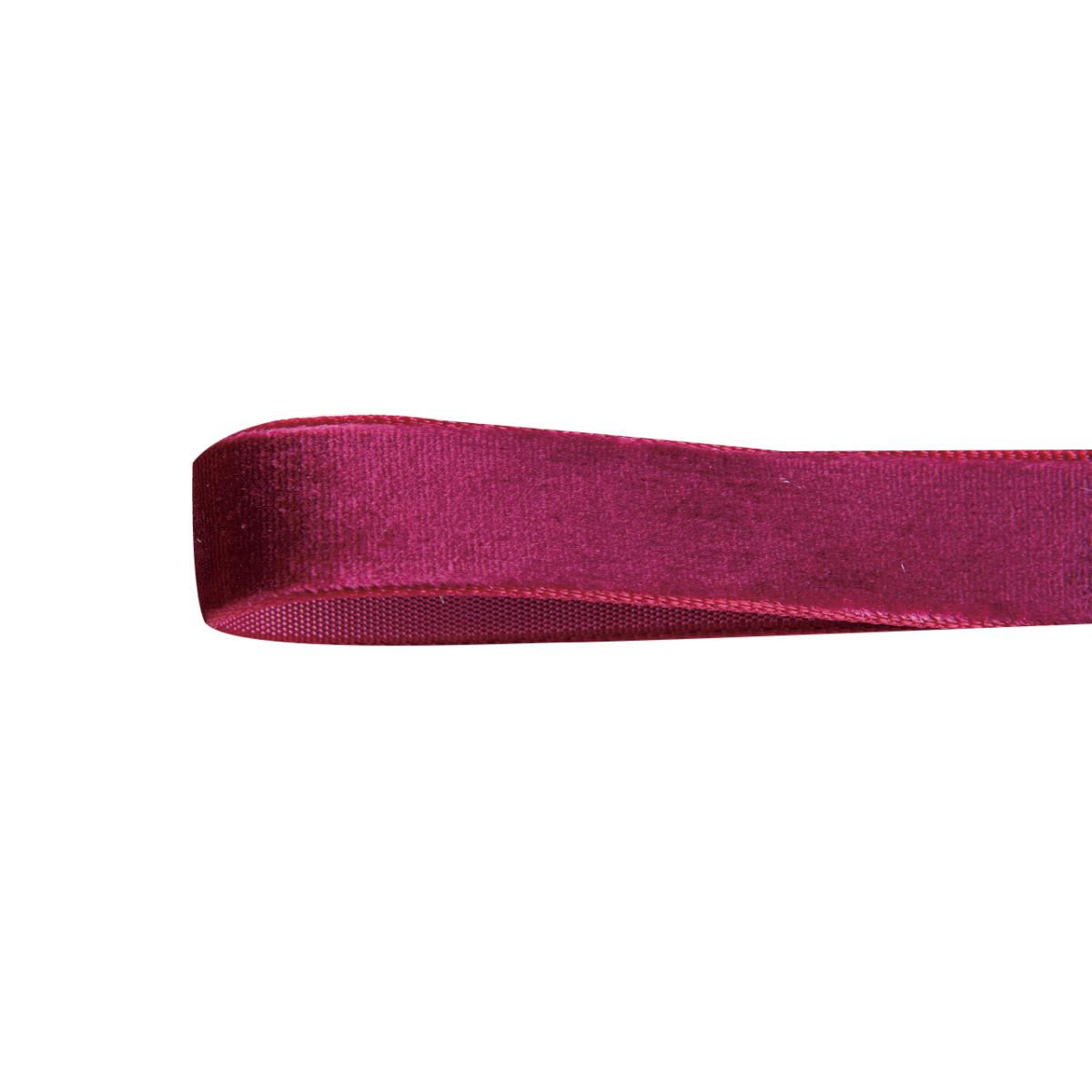 特価◎木馬リボン/ベルベットリボン12mm #57 ワインピンク 5m/RM260012-057
