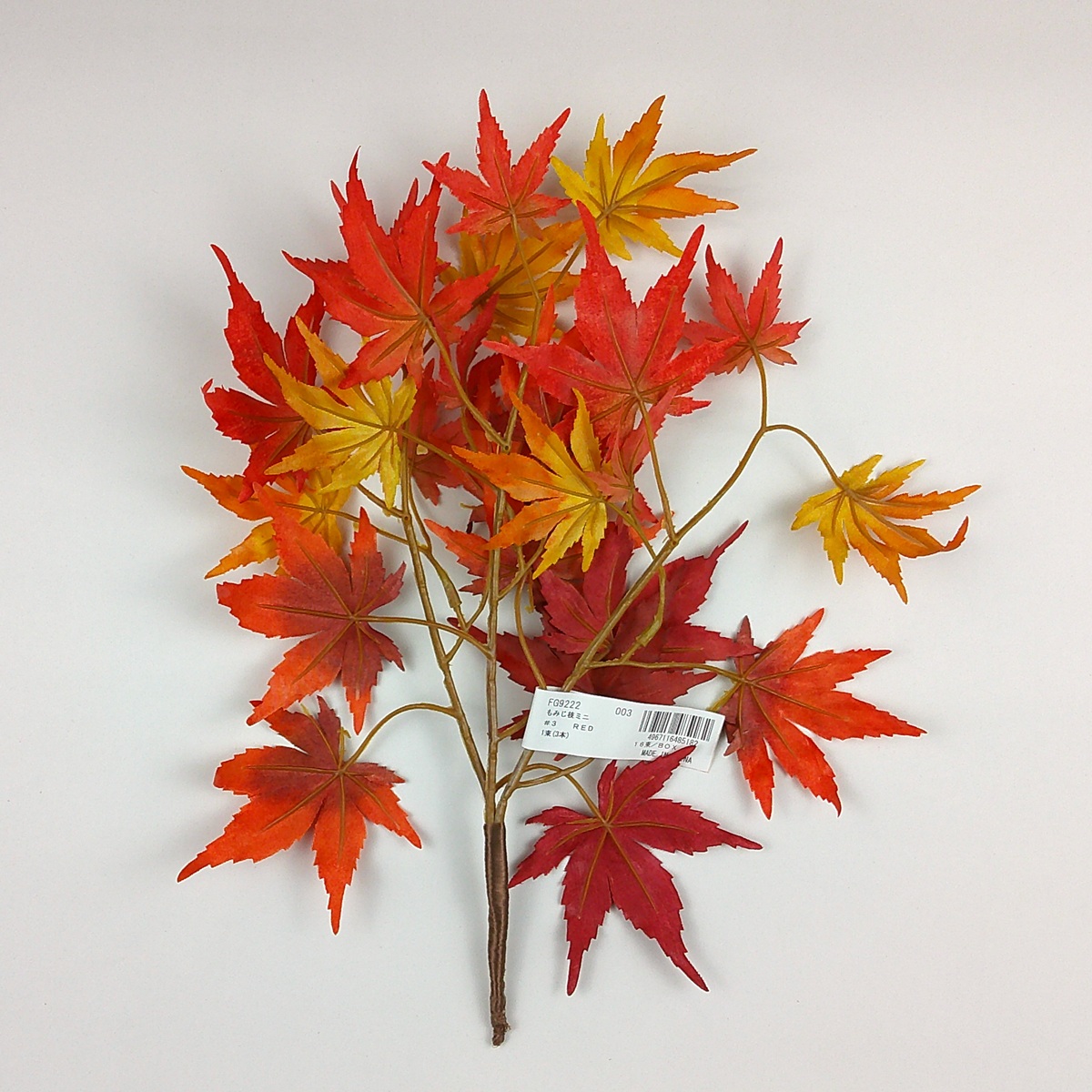 即日★【造花】MAGIQ東京堂/もみじ枝ミニ　#3  RED レッド　3枝付き/FG009222-003