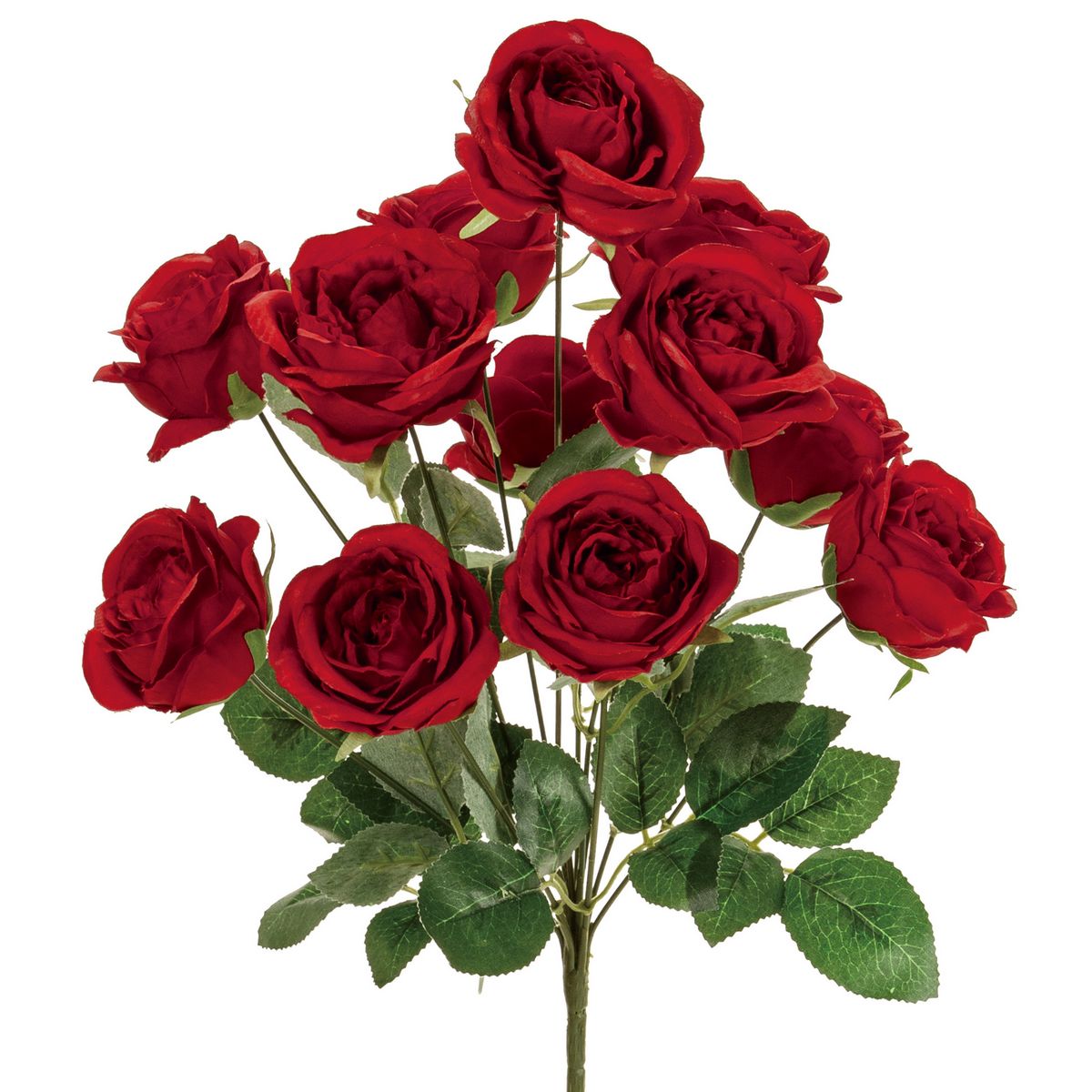 即日★【造花】MAGIQ東京堂/ルシアローズブッシュ RED/FM001617-003