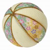 大特価◎即日★ちりめん花玉8cm イエロー/花柄/ZE000013-004