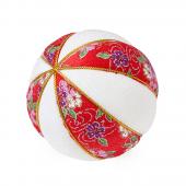 特価◎ちりめん花玉5ｃｍ #1 白/花柄 2個入り/ZE000014-001