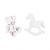 ※販売終了※ウッドトイパーツ 12個 ホワイト/ZE001085