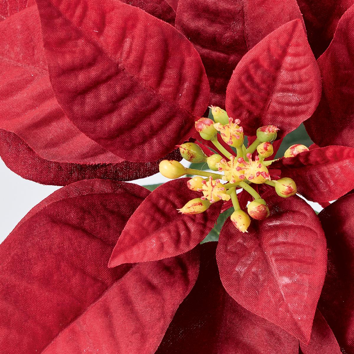 【造花】MAGIQ東京堂/ReCO マティスポインセチアブッシュ7輪 RED/FX301602