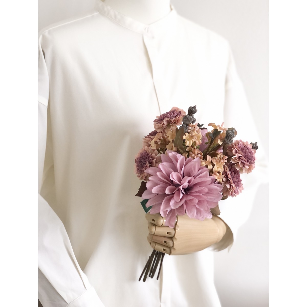 【造花】MAGIQ東京堂/フォンタナダリアブーケ モーブライラック #50 MV/LL/FM001184-050