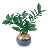 人工観葉植物】MAGIQ東京堂/ザミオクルカスラウンドグラス グリーン