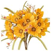 即日★【造花】MAGIQ東京堂/エレガンコスモスブッシュ #4  DKYL ダークイエロー/FM008200-004