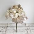 即日★【造花】MAGIQ東京堂/サラポインセチアブッシュ #50 CHAMPAGNE シャンパン/FX004680-050