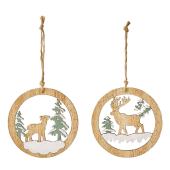 東京堂/ウッドレインディアオーナメント/XO000640 - 花材通販はなどん