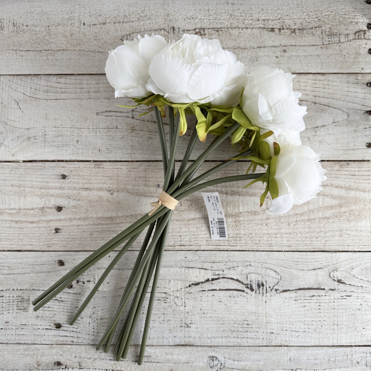 即日★【造花】MAGIQ東京堂/アーリーピオニーブーケ #1  WHITE ホワイト/FM000409-001