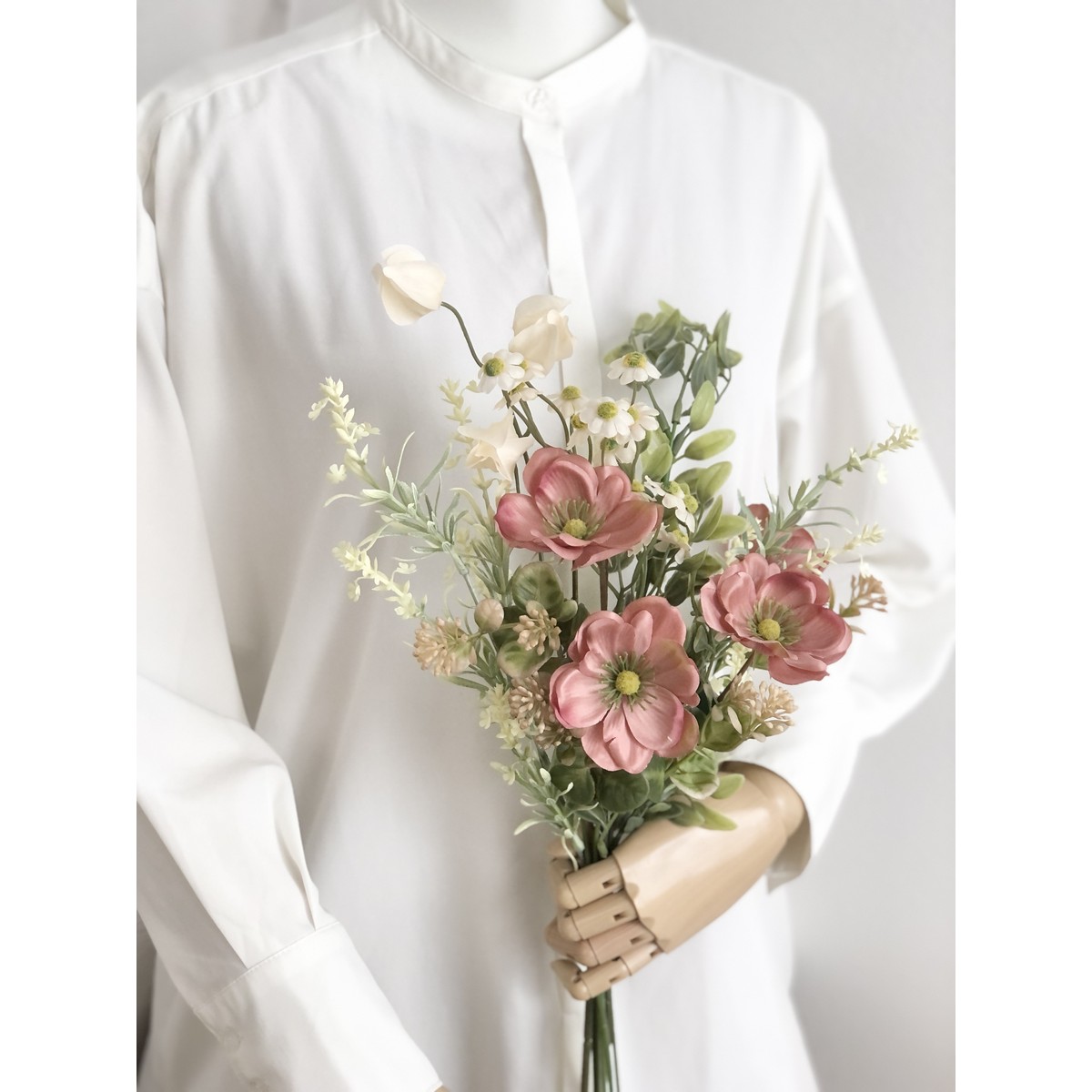 【造花】MAGIQ東京堂/シャビーアネモネブーケ #42 MAUVE モーブ/FM001658-042