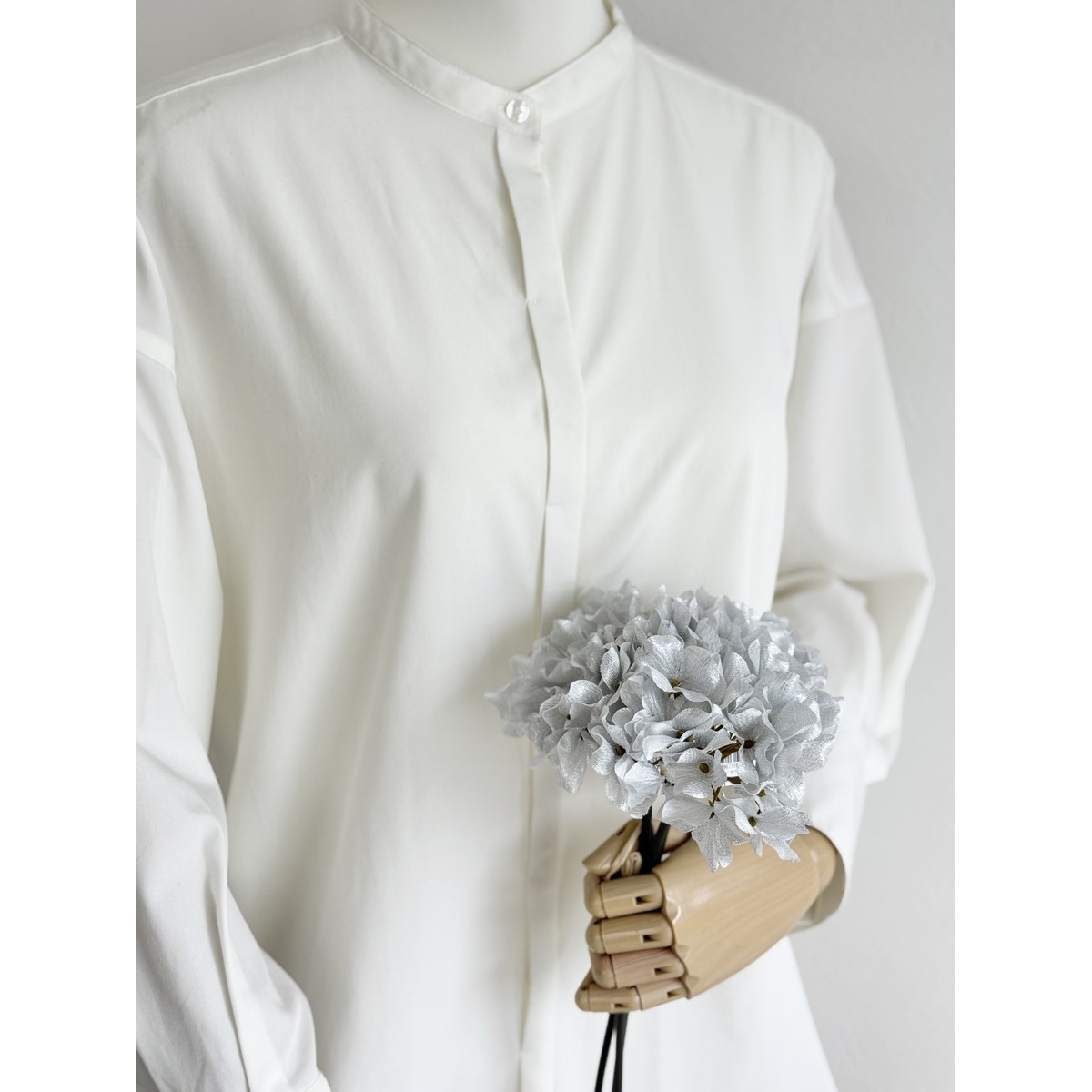 大特価◎即日★【造花】MAGIQ東京堂/シアーハイドレンジアバンドル #19 SILVER シルバー/FX000320-019