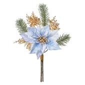 【造花】MAGIQ東京堂/キャロルポインセチアバンドル #5  LTBL ライトブルー/FX001504-005