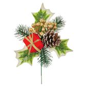 【造花】東京堂/クリスマスギフトピック RD/GR レッドグリーン/XP004005