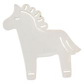 縁起物馬プレート #1 白/ZE008746-001 - 花材通販はなどんやアソシエ