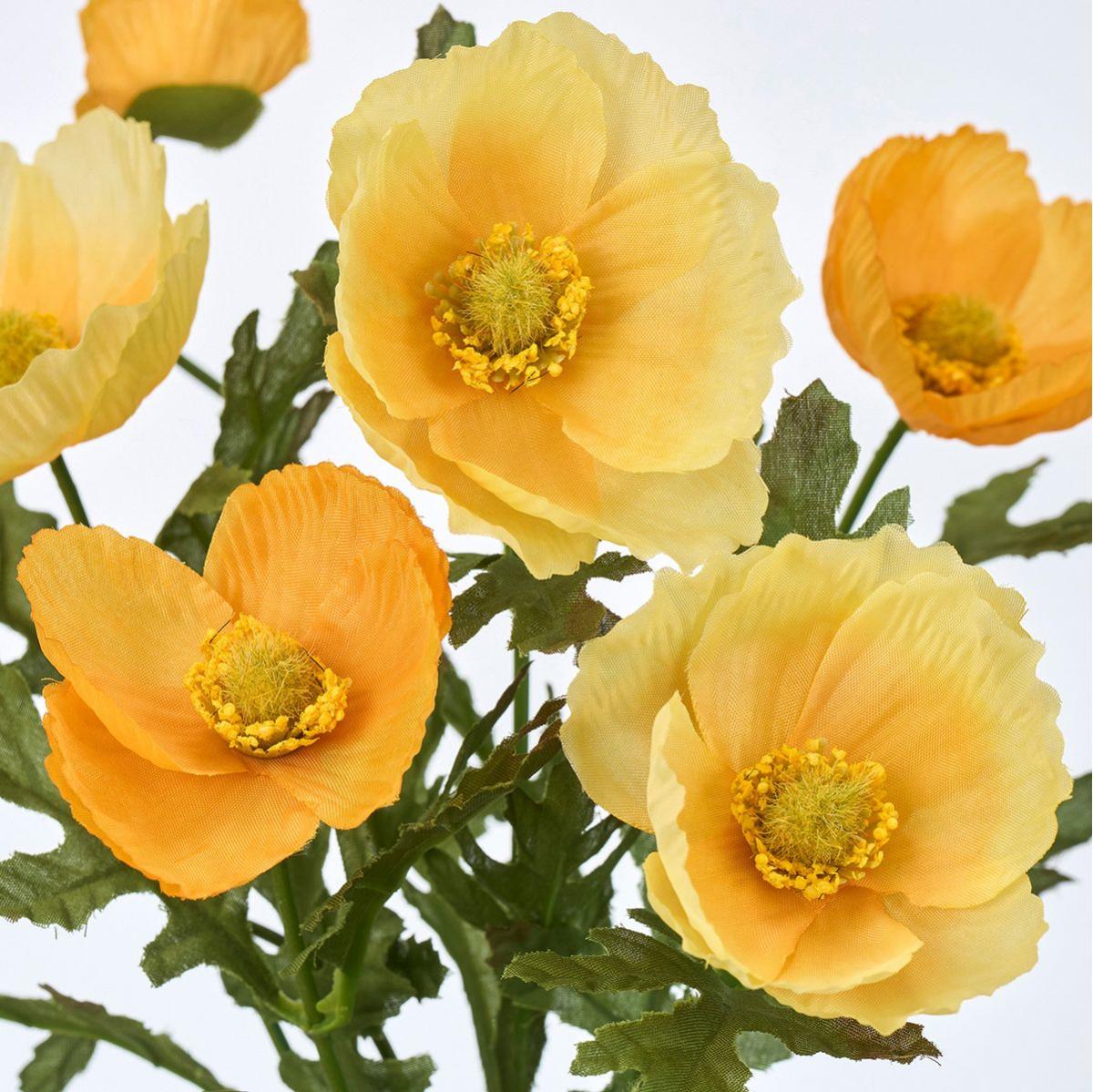 【造花】MAGIQ東京堂/サリューポピーブッシュ #4  YLMIX イエローミックス/FM006026-004