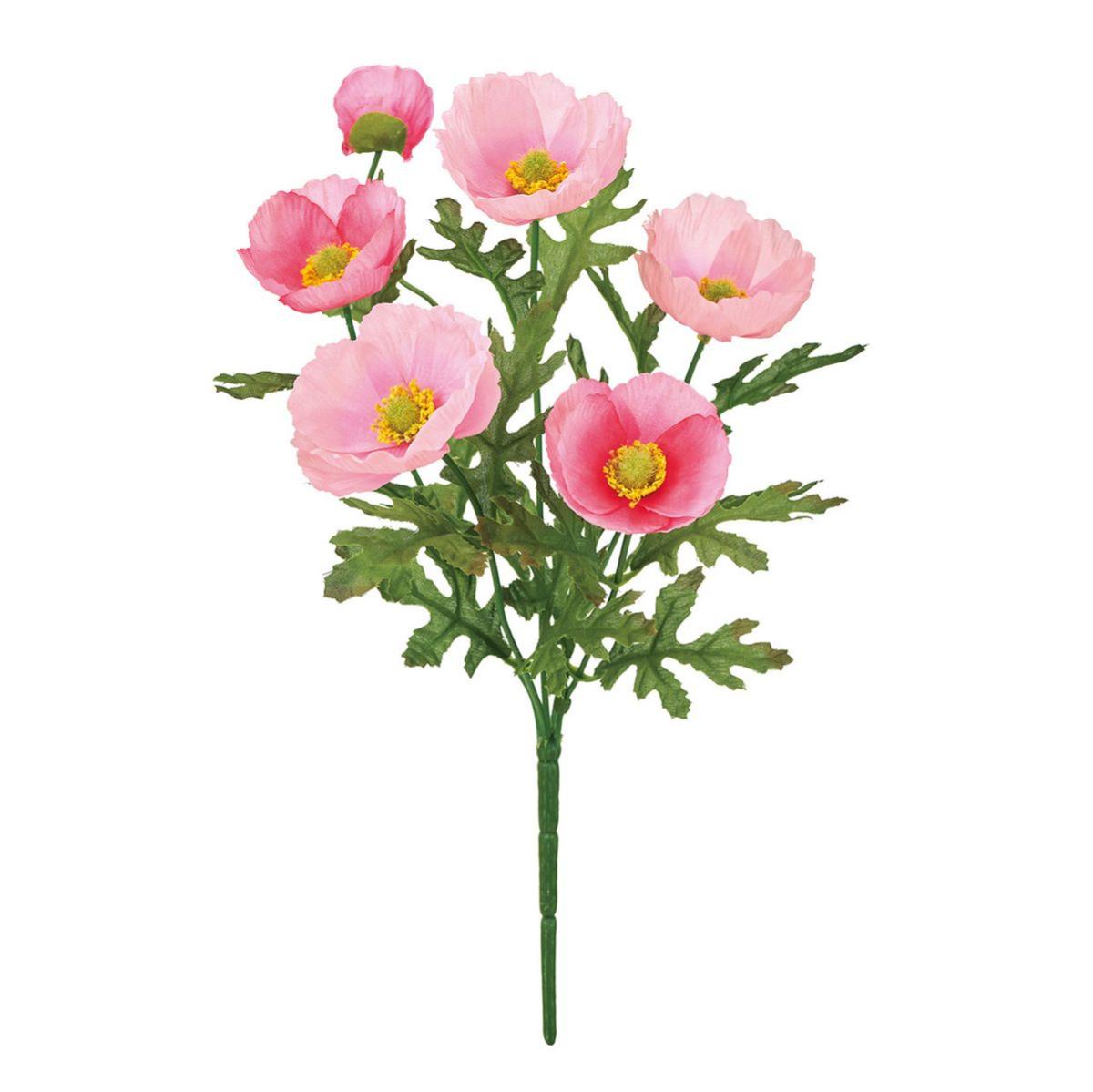 【造花】MAGIQ東京堂/サリューポピーブッシュ #52 PKMIX ピンクミックス/FM006026-052