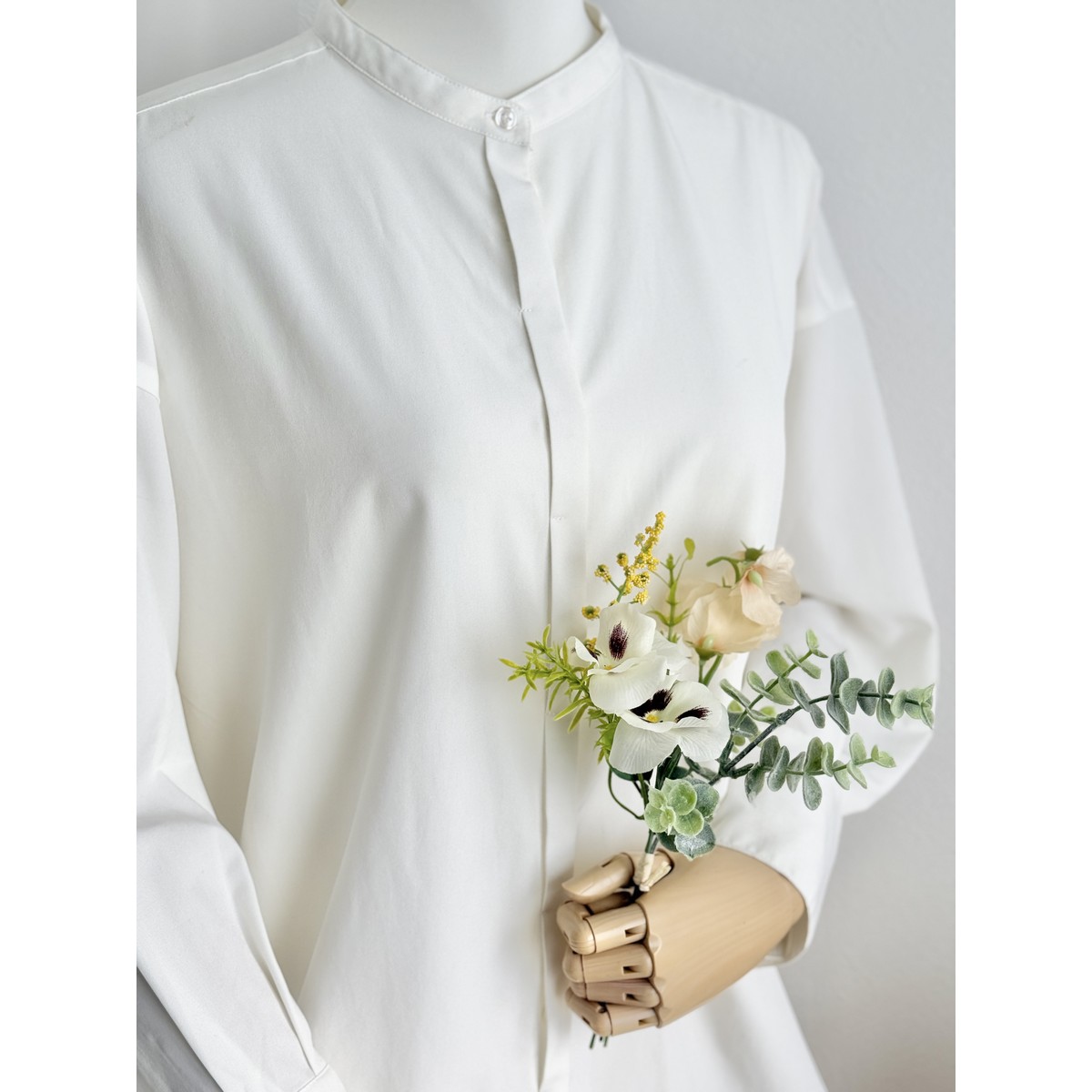 即日★【造花】MAGIQ東京堂/パンジーミニブーケ #6  CR/PE クリームピーチ/FM008331-006