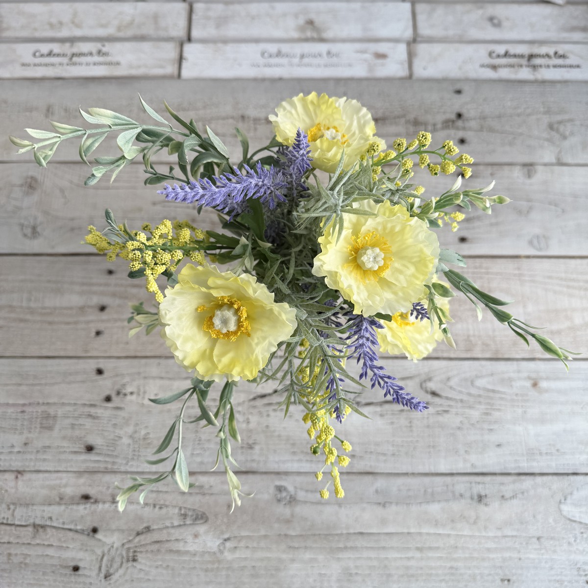 即日☆【造花】MAGIQ東京堂/スプリングポピーブーケ #4 YL/PP イエロー