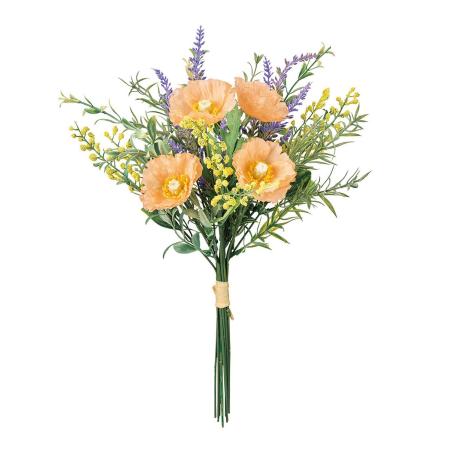 【造花】MAGIQ東京堂/スプリングポピーブーケ #6  PE/PP ピーチパープル/FM008332-006