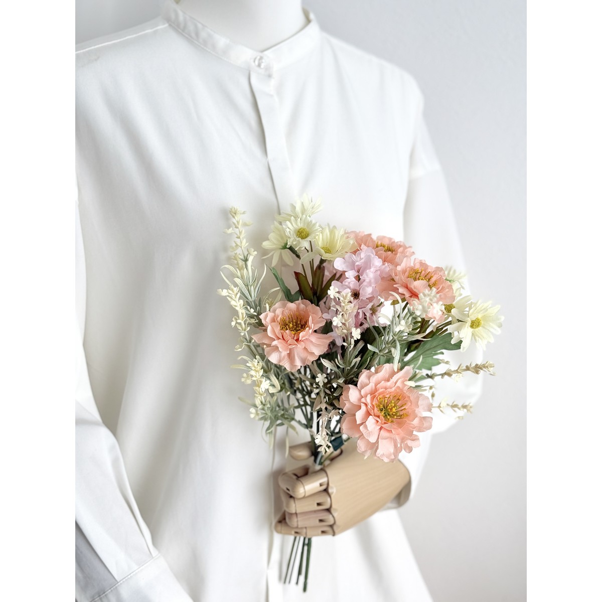 【造花】MAGIQ東京堂/デージースカビオサブーケ #6  PE/YEL ピーチイエロー/FM008333-006