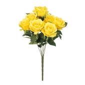 【造花】MAGIQ東京堂/グレースローズブッシュ #4 YELLOW イエロー/FM001275-004