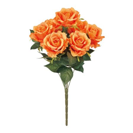 【造花】MAGIQ東京堂/グレースローズブッシュ #9  ORANGE オレンジ/FM001275-009