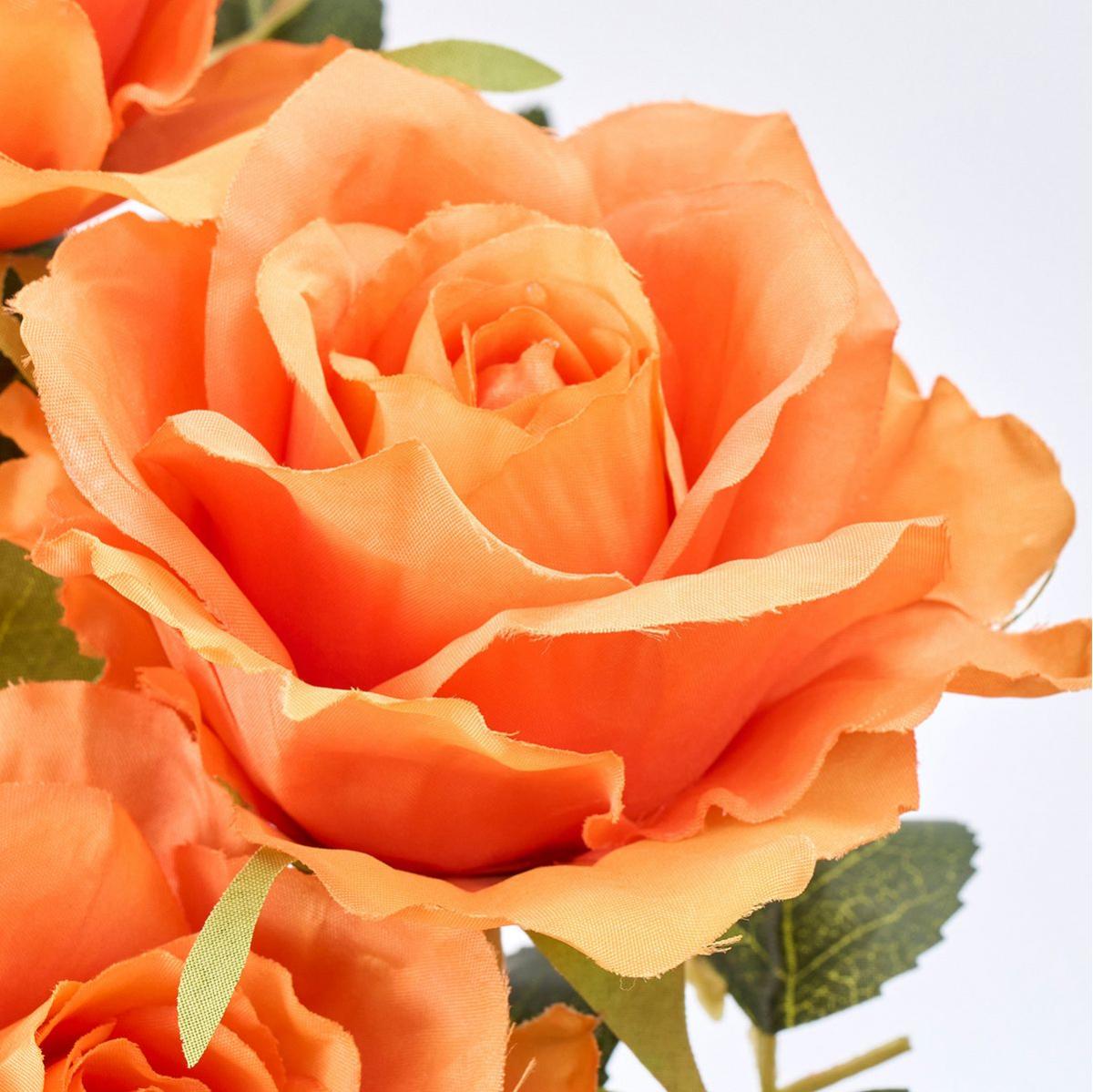 【造花】MAGIQ東京堂/グレースローズブッシュ #9  ORANGE オレンジ/FM001275-009