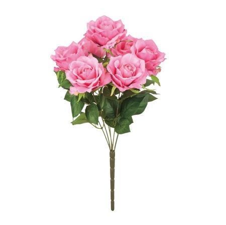 【造花】MAGIQ東京堂/グレースローズブッシュ #202 DKPK ダークピンク/FM001275-202