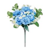 【造花】MAGIQ東京堂/パステルカーネローズブッシュ #5  BLUE ブルー/FM000855-005