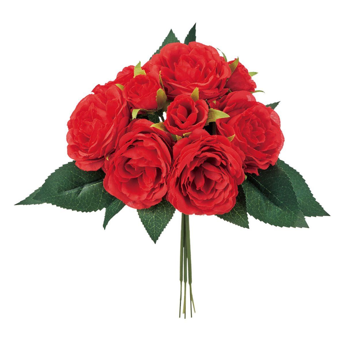 【造花】MAGIQ東京堂/パステルローズピック #3  RED レッド/FM003230-003