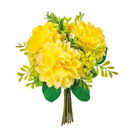 【造花】MAGIQ東京堂/グローブダリアブーケ #4  YELLOW イエロー/FM000255-004