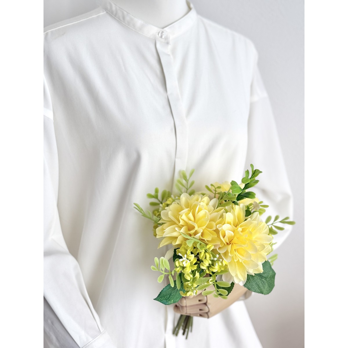 【造花】MAGIQ東京堂/グローブダリアブーケ #4  YELLOW イエロー/FM000255-004