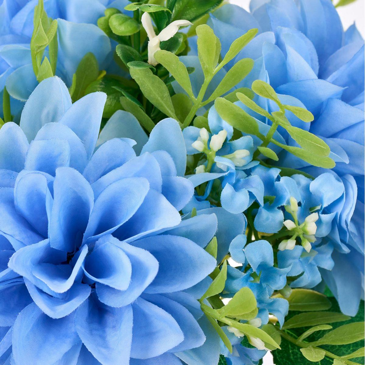 【造花】MAGIQ東京堂/グローブダリアブーケ #5  BLUE ブルー/FM000255-005