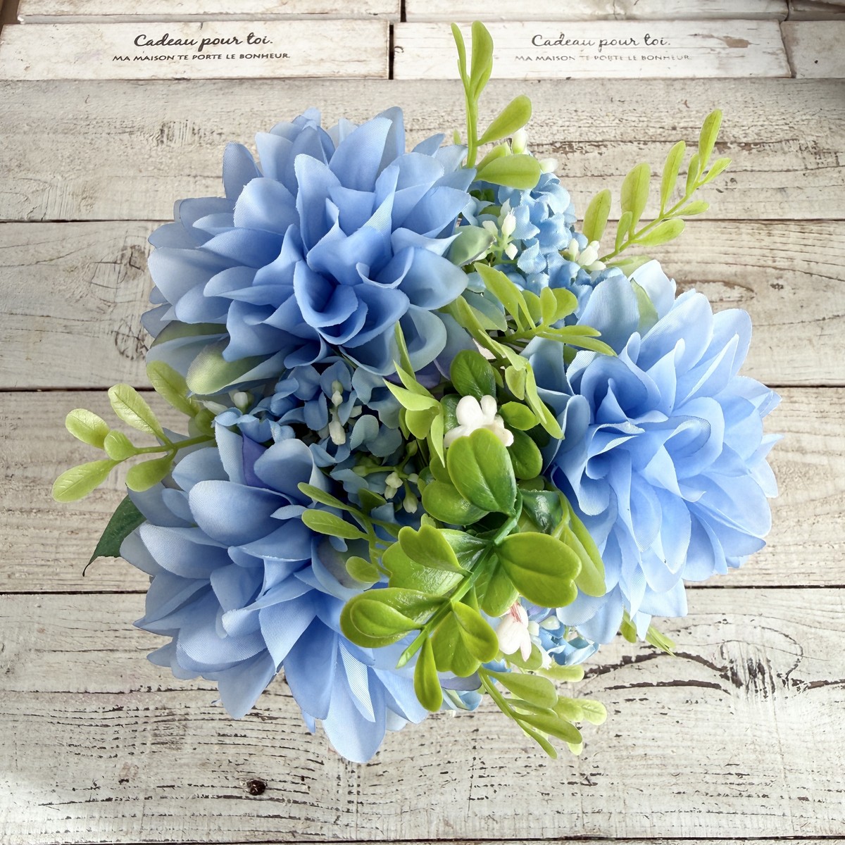 【造花】MAGIQ東京堂/グローブダリアブーケ #5  BLUE ブルー/FM000255-005