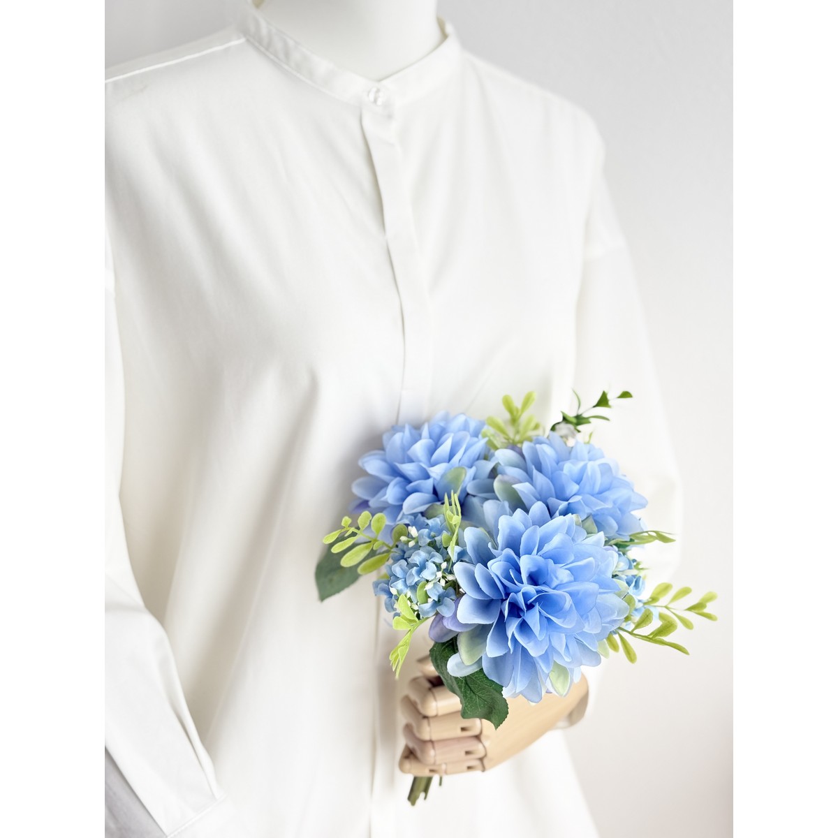 【造花】MAGIQ東京堂/グローブダリアブーケ #5  BLUE ブルー/FM000255-005